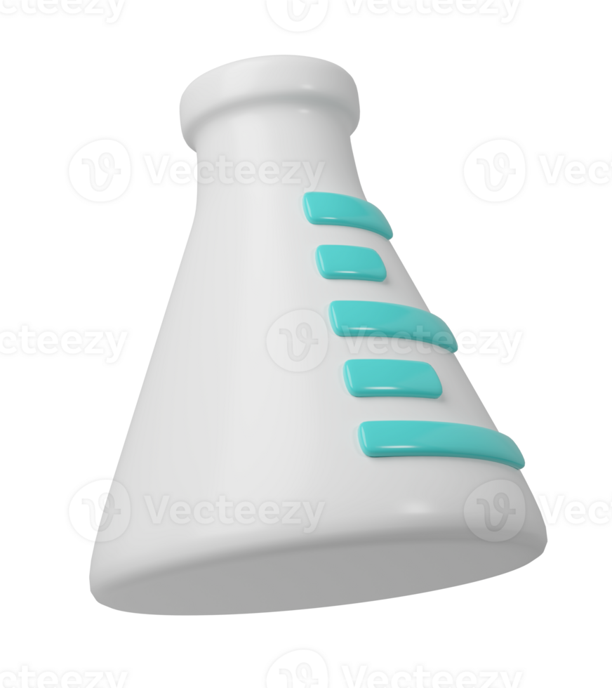 3d medico bianca borraccia. scientifico tecnologia. laboratorio, biotecnologia, chimica, scienza concetto png