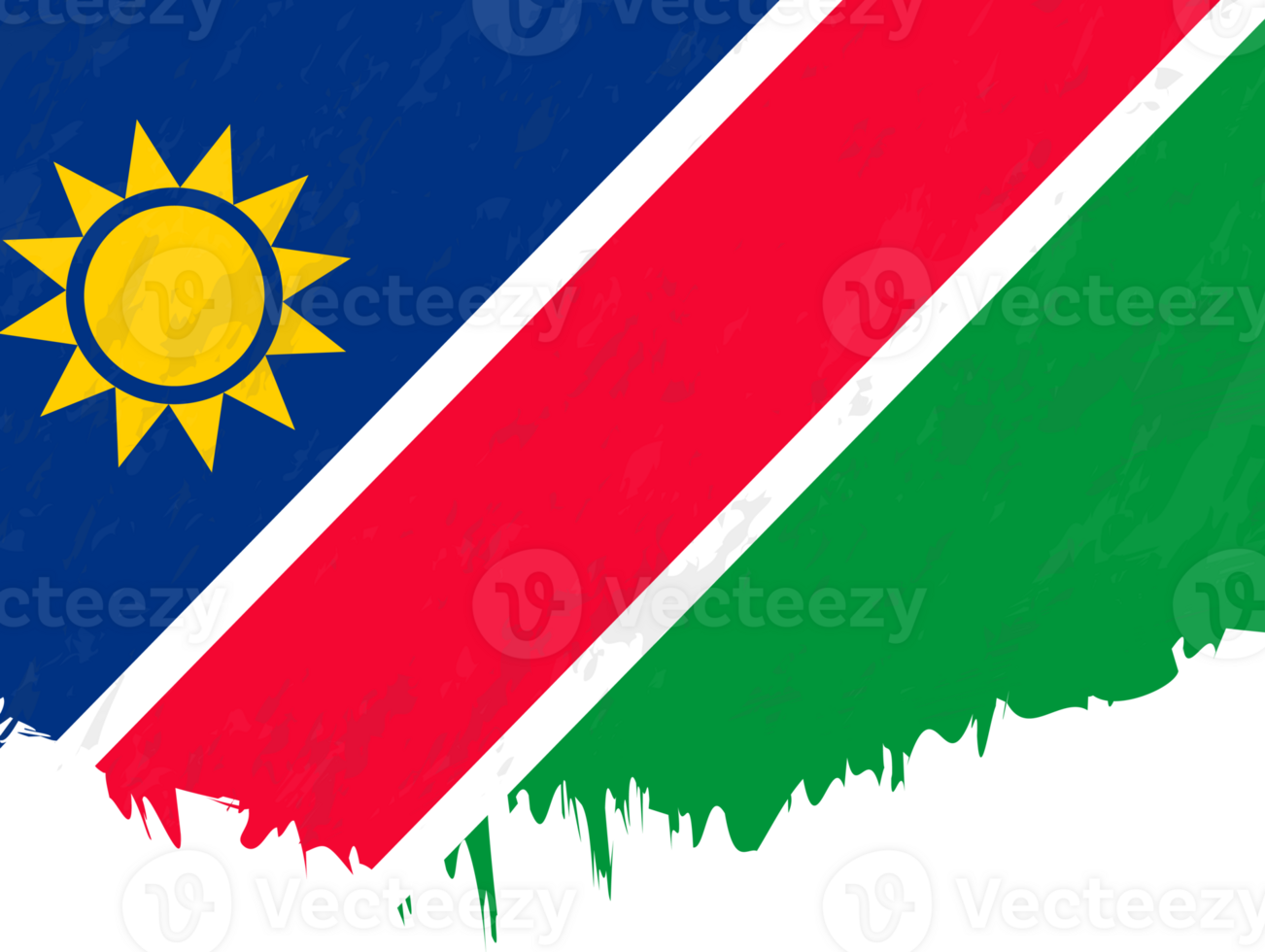 Grunge-style flag of Namibia. png