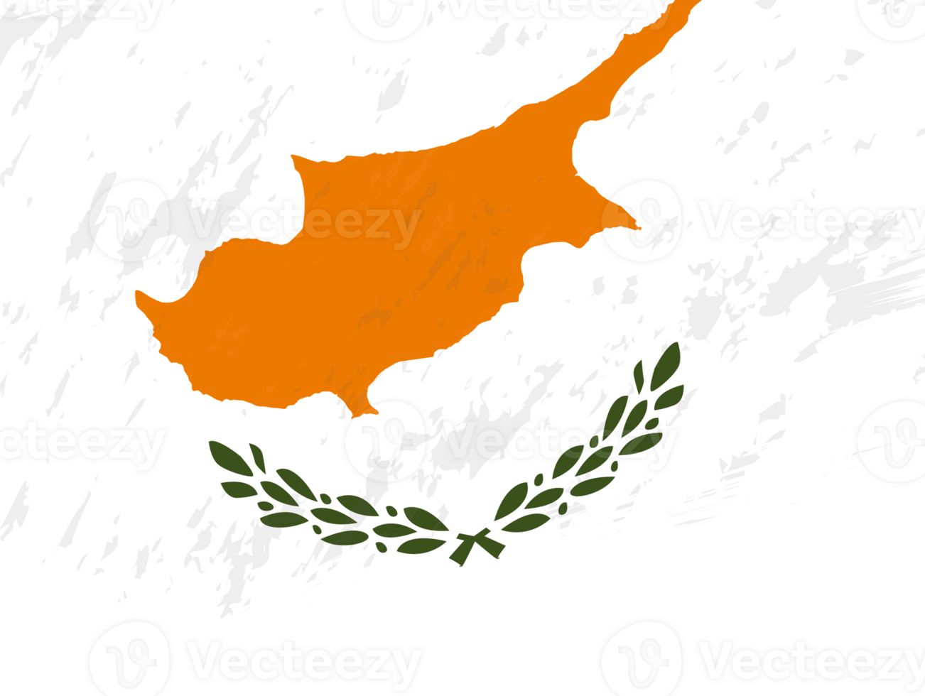 Grunge-style flag of Cyprus. png