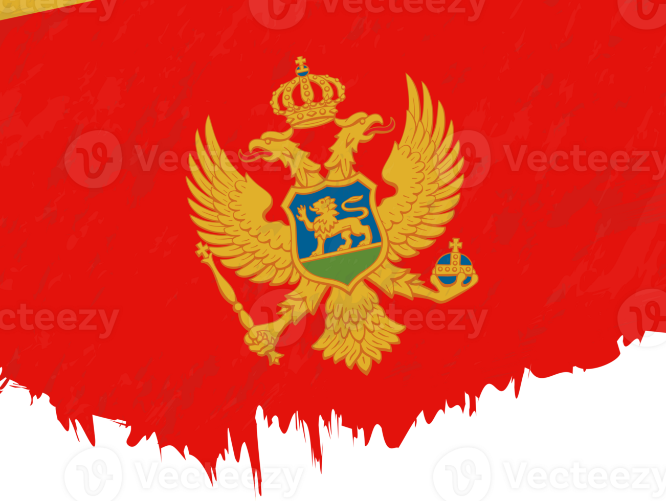 Grunge-style flag of Montenegro. png