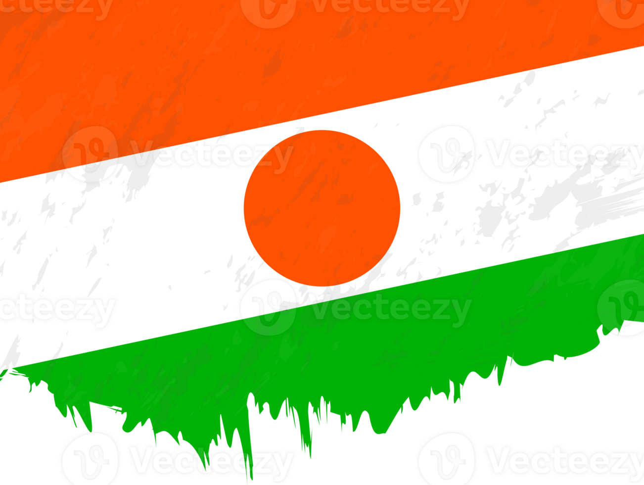 Grunge-style flag of Niger. png