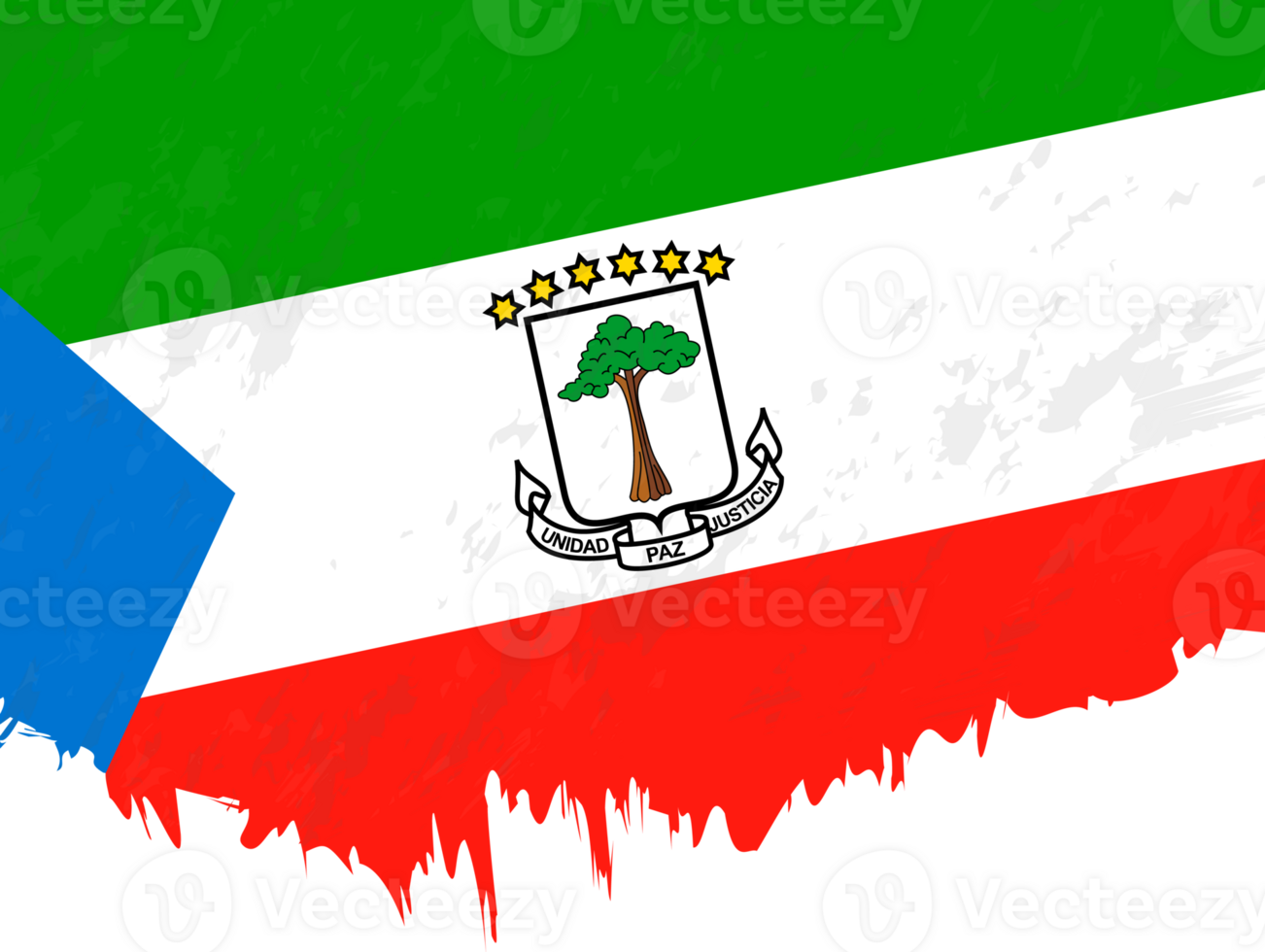 Grunge-style flag of Equatorial Guinea. png