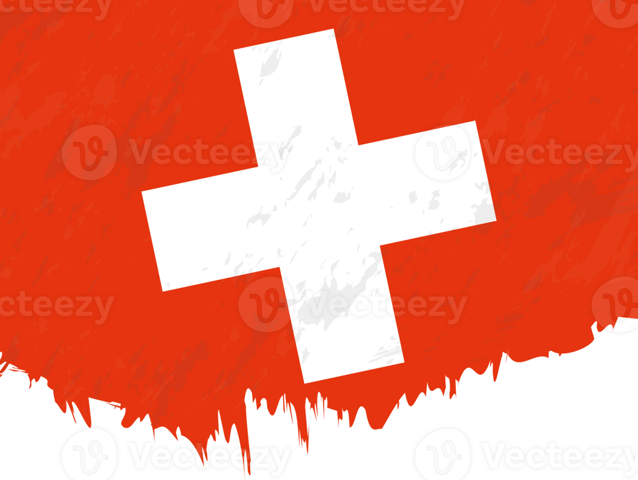 Grunge-style flag of Switzerland. png