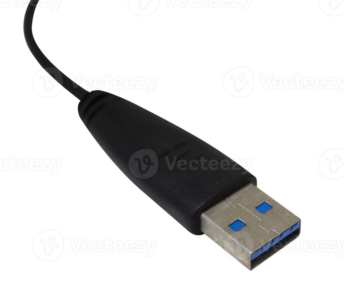 USB cable on transparent background png