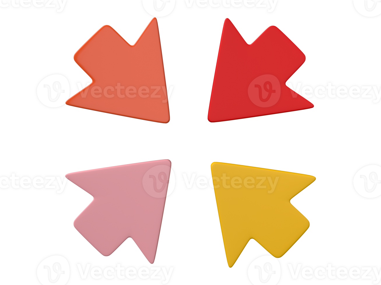 3D Arrow icon Isolated on transparent background png