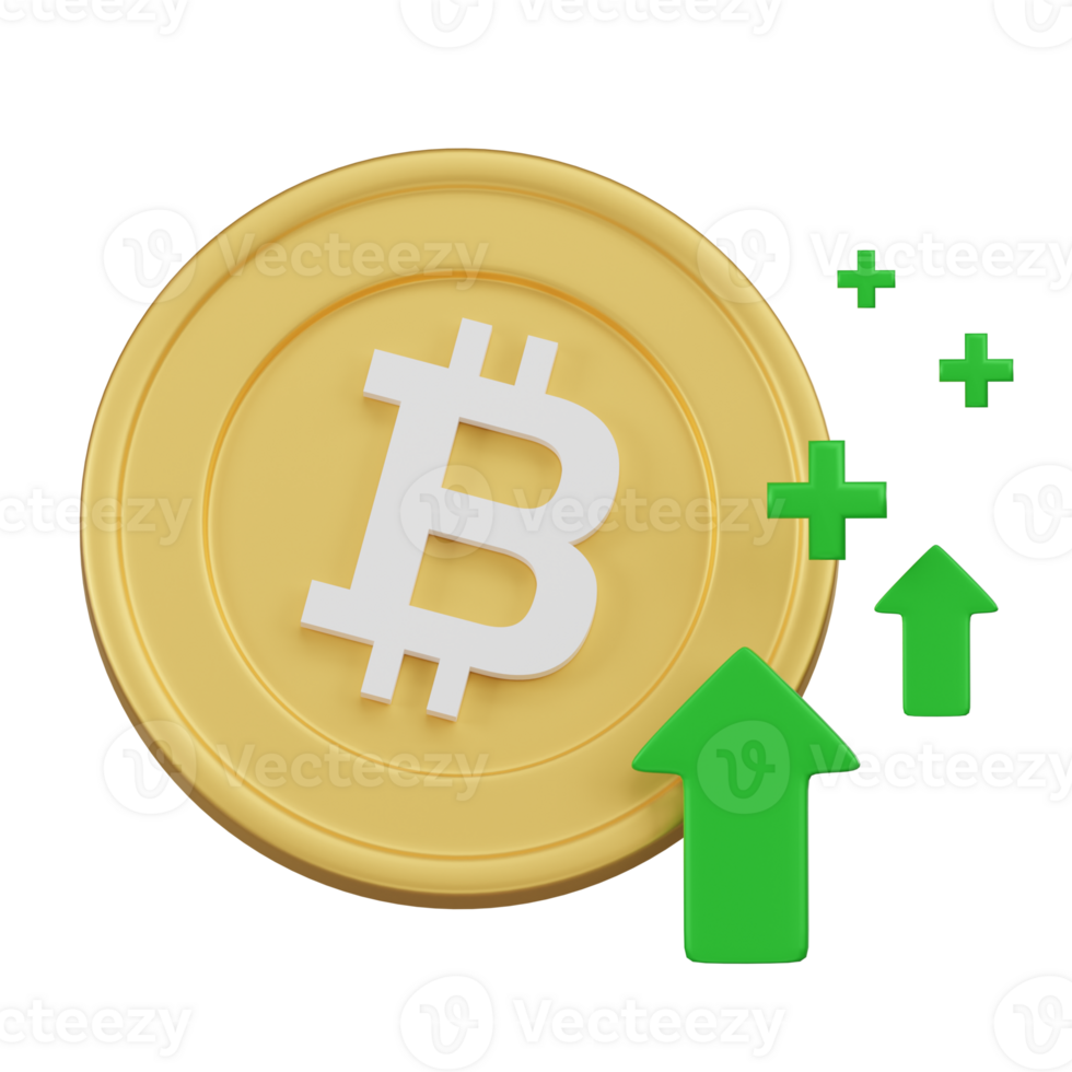 Cryptocurrency Arbitrage Opportunity with Bitcoin 3d Icon png