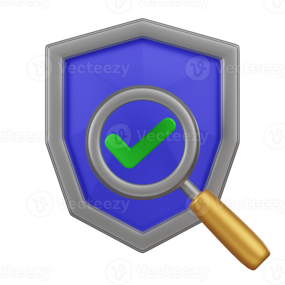 Quality Assurance Magnified 3D Icon png