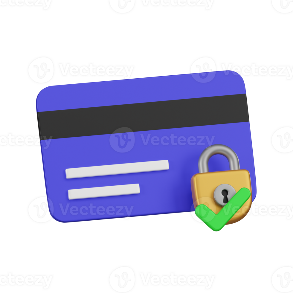 Secure Payment Method 3D Icon png