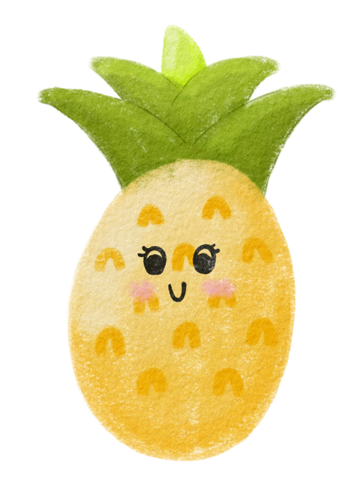 desenho animado fruta abacaxi png