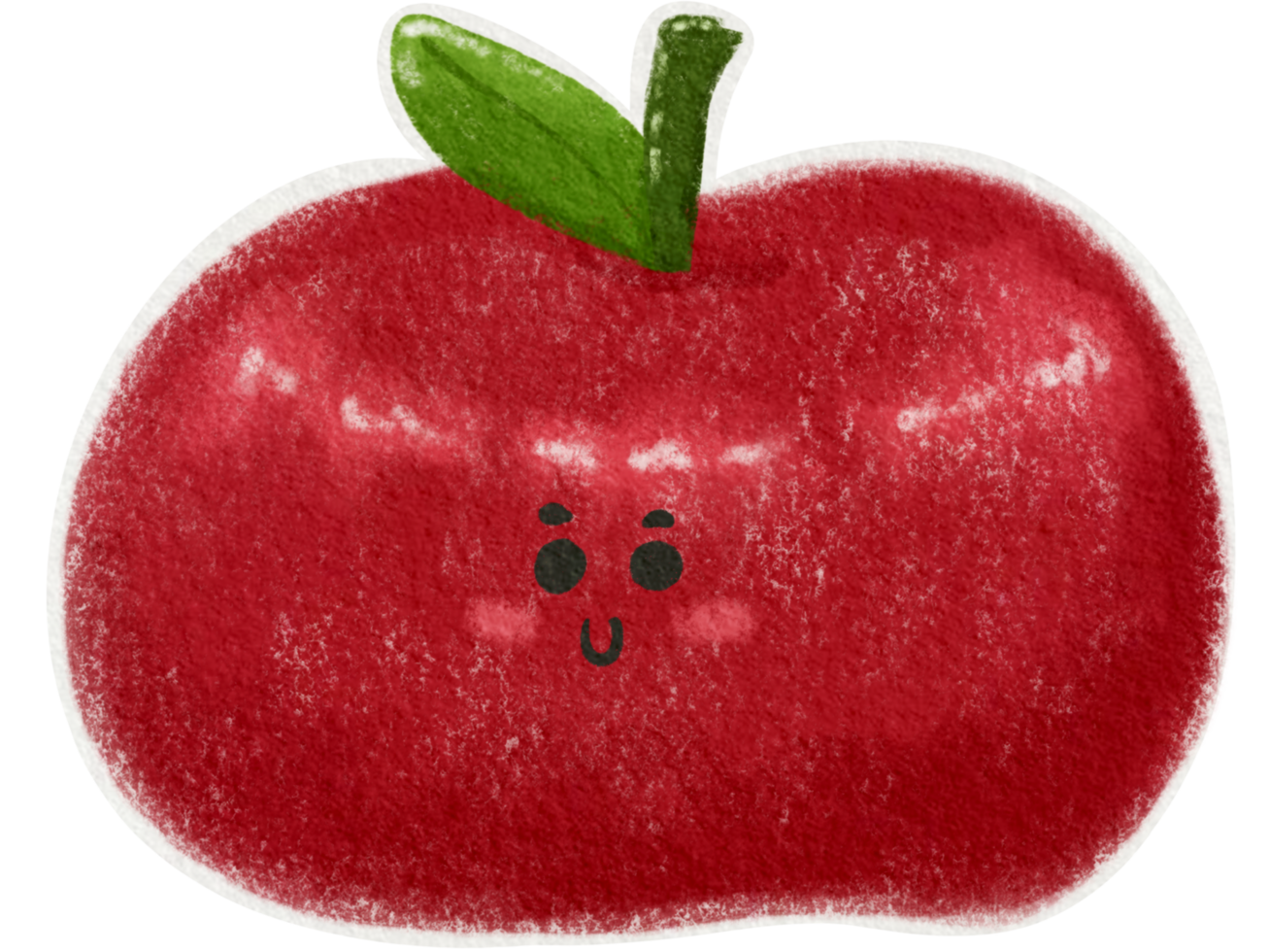 Cute cartoon fruit apply png