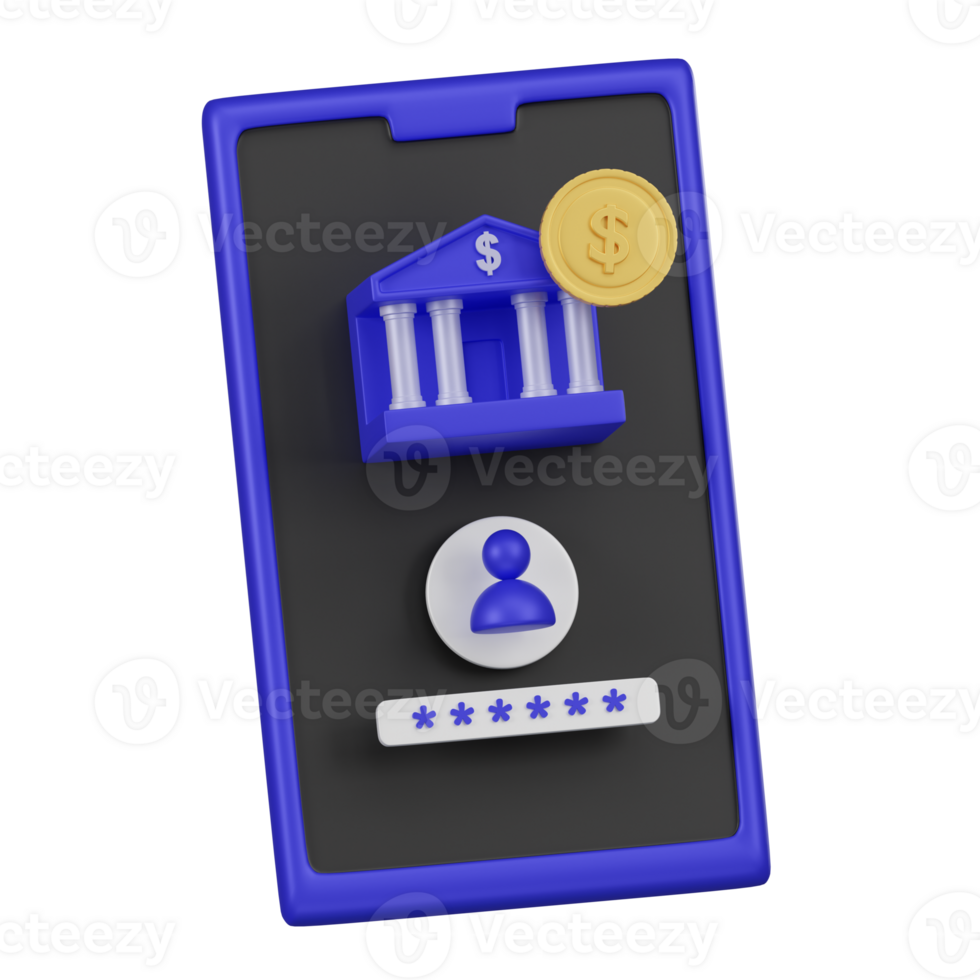Mobile Banking App Login Interface Icon png