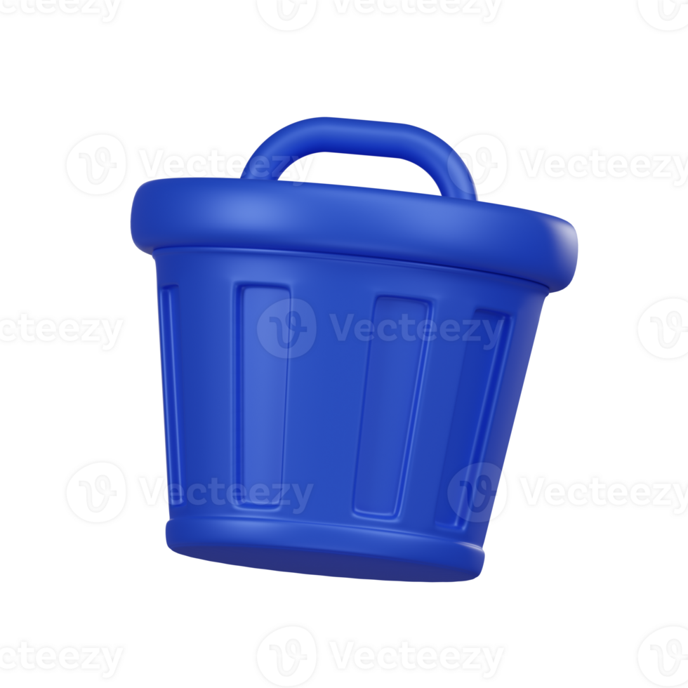 minimaal recycle bak verwijderen icoon. 3d geven geïsoleerd illustratie. png