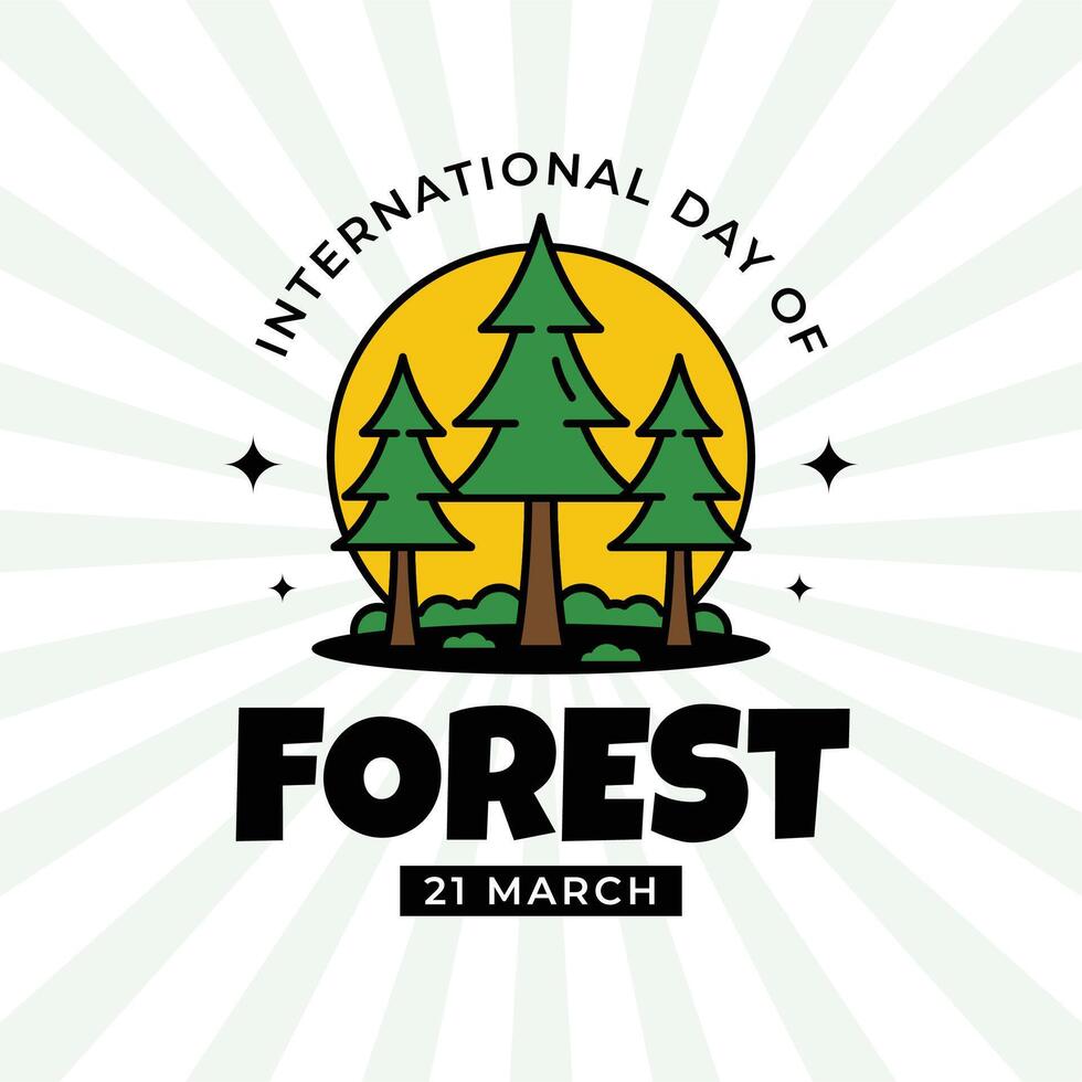 internacional día de bosque ilustración con maravilloso estilo vector