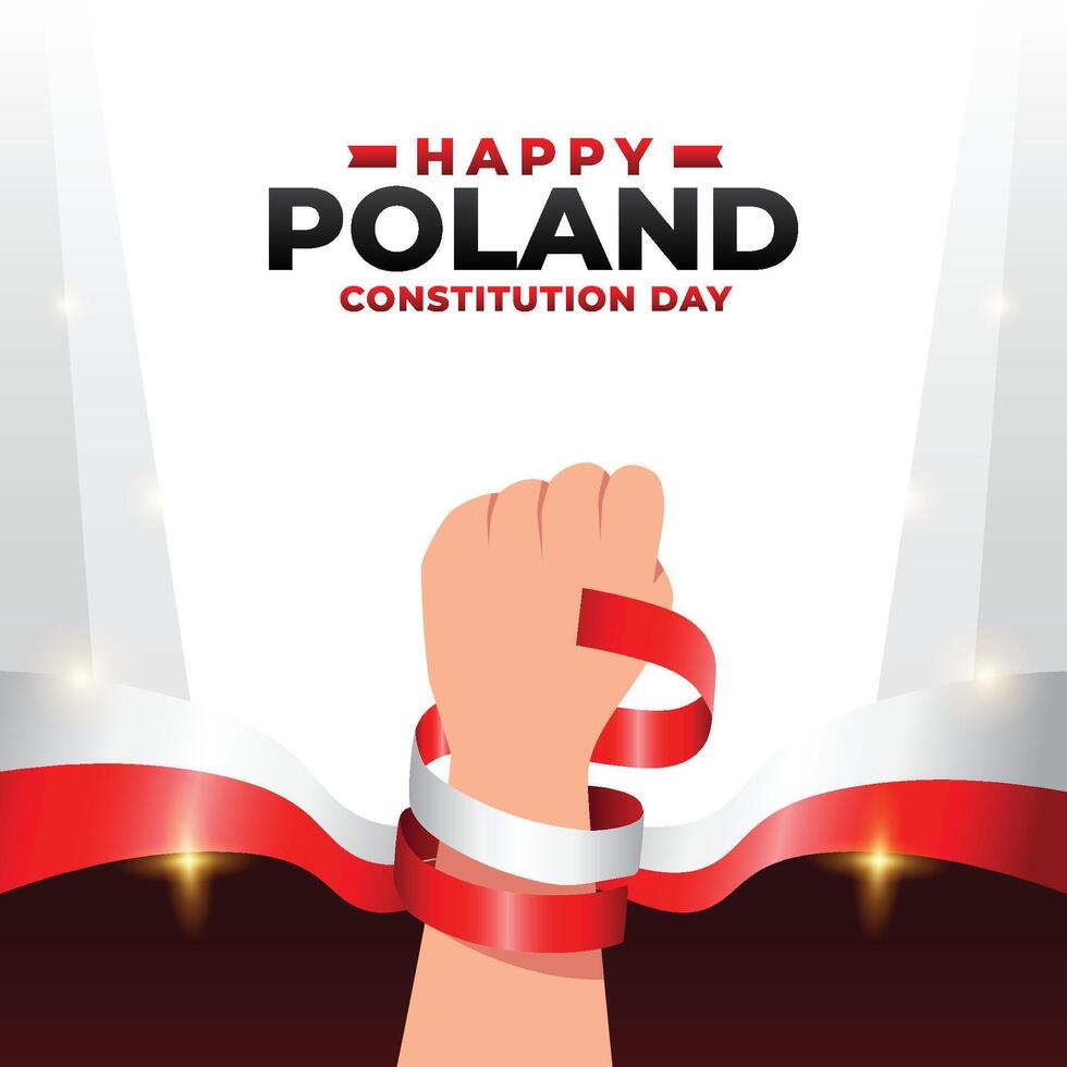 Polonia constitución día diseño ilustración colección vector