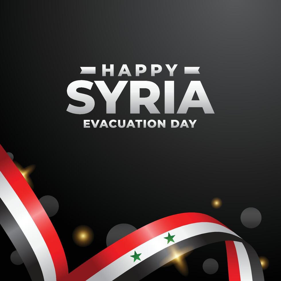 Syria Evacuation day design illustration collection vector