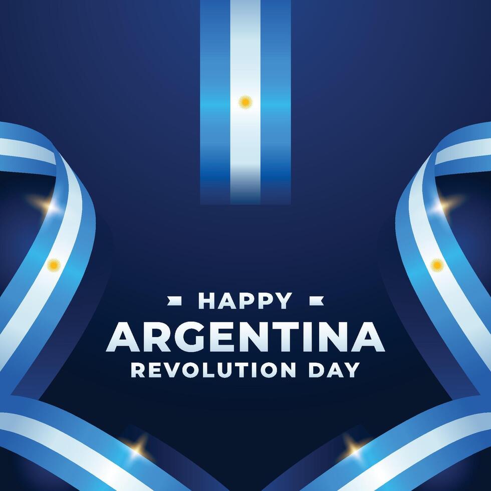 argentina revolución día diseño ilustración colección vector