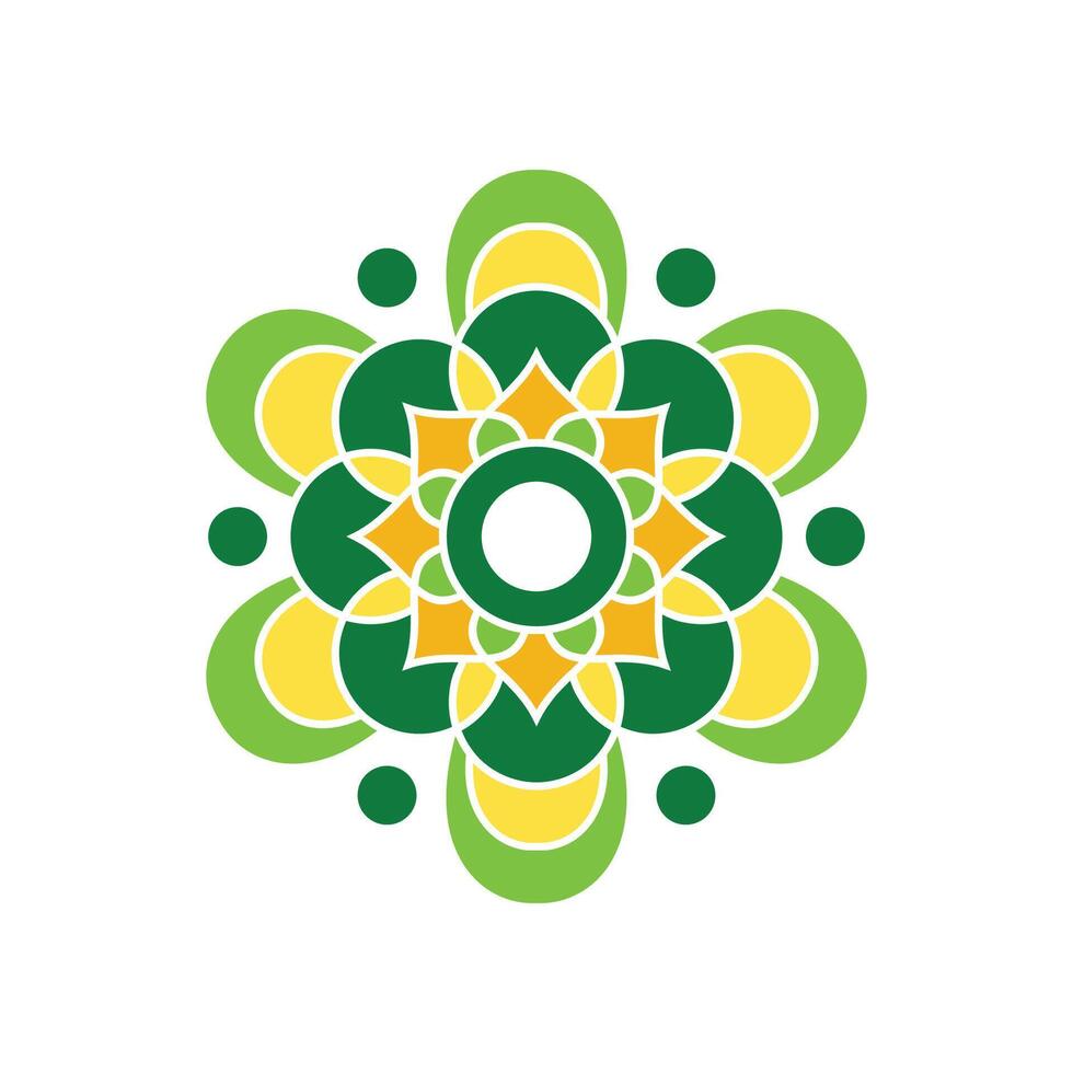 Mandala Colorful Wedding Ornament Vector Design