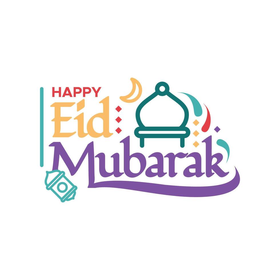 eid Alabama fitr Mubarak vector diseño