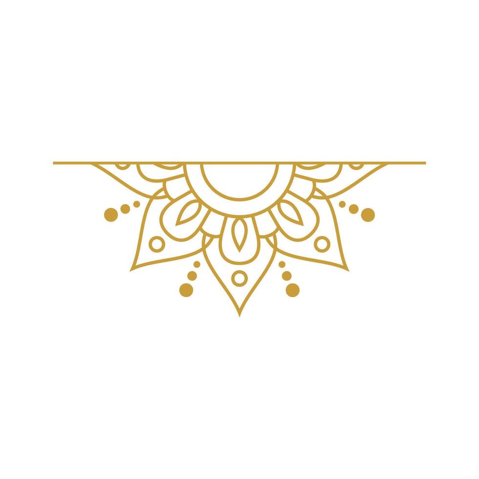Mandala Wedding Ornament Gold Vector Design