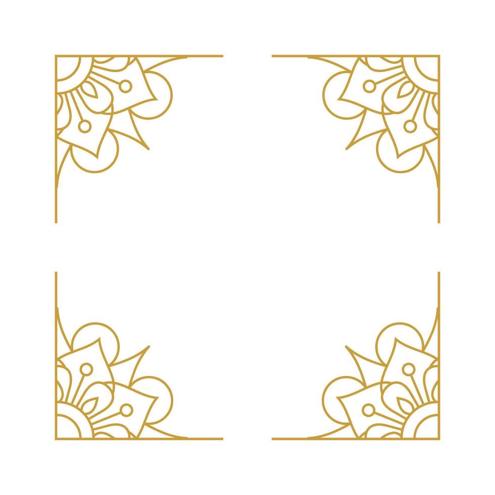 Mandala Wedding Ornament Gold Vector Design