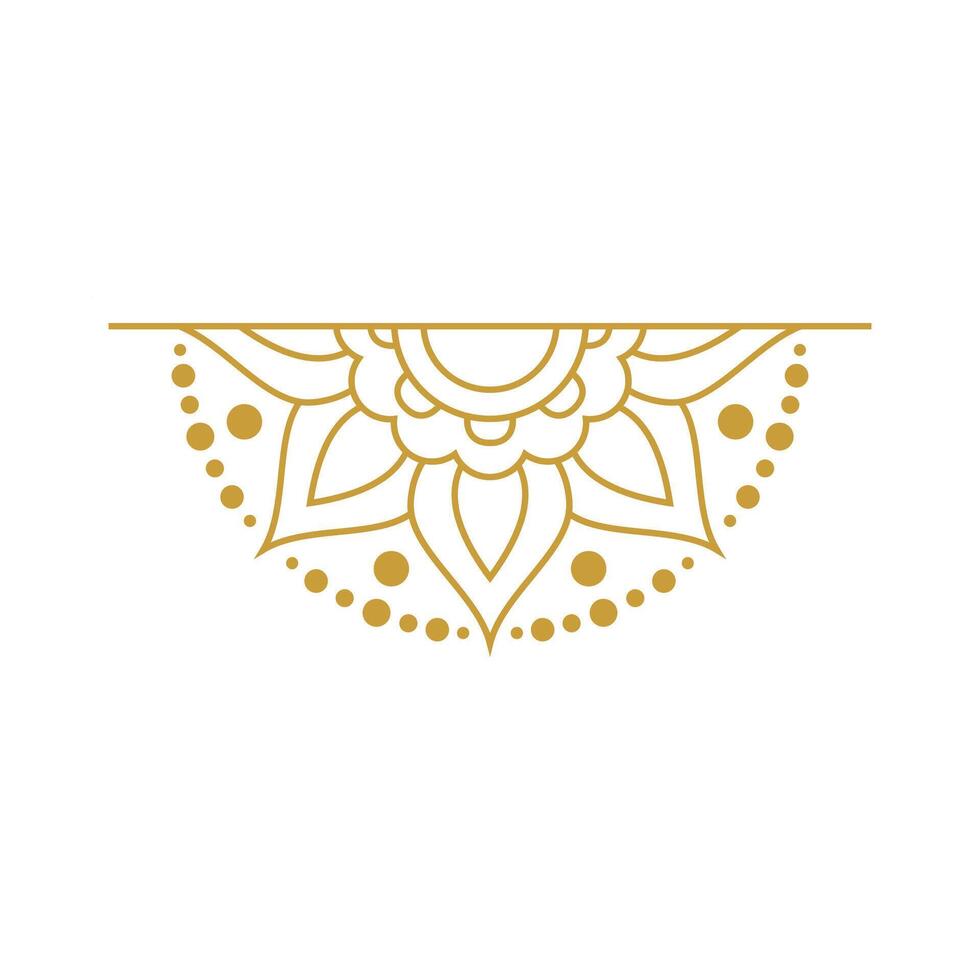 Mandala Wedding Ornament Gold Vector Design