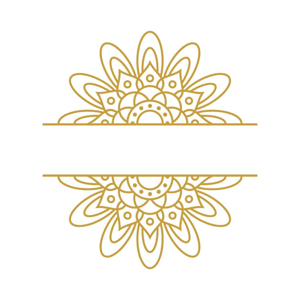 Mandala Wedding Ornament Gold Vector Design