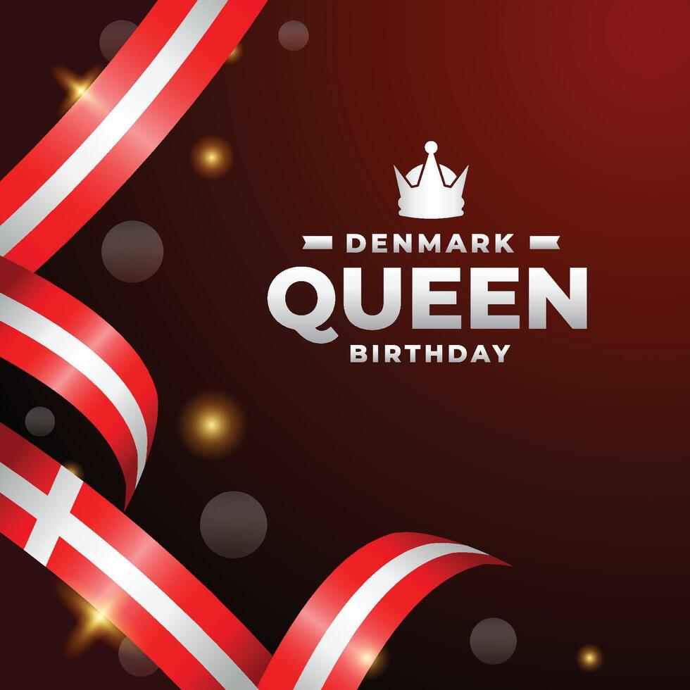 Denmark Queen Birthday design illustration collection vector