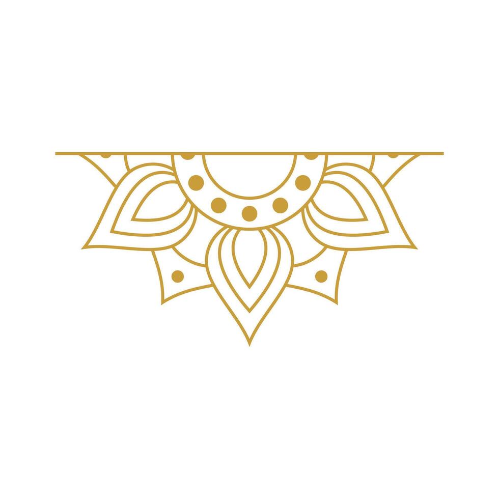 Mandala Wedding Ornament Gold Vector Design