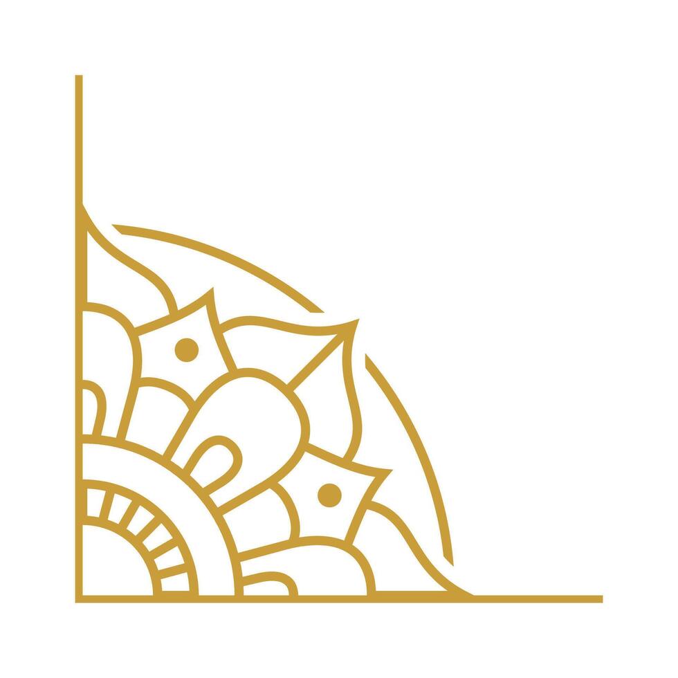 Mandala Wedding Ornament Gold Vector Design