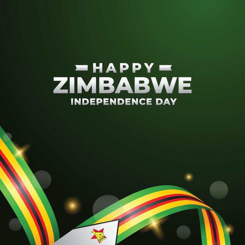 Zimbabue independencia día diseño ilustración colección vector