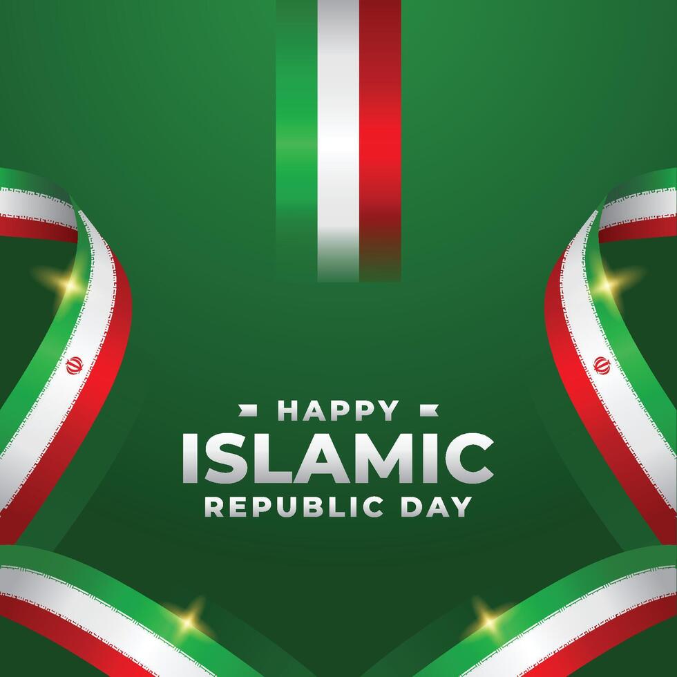 Iran Islamic Republic day design illustration collection vector