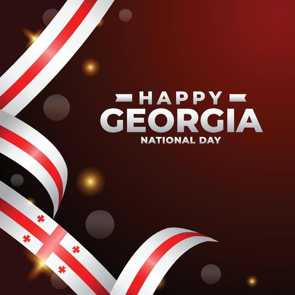 Georgia National day design illustration collection vector