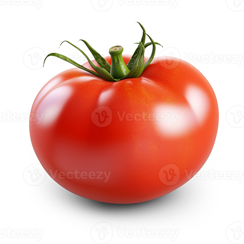 AI generated Ripe red tomato isolated on transparent background png