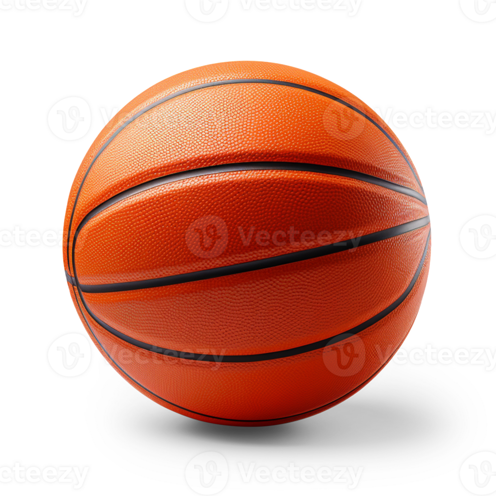 AI generated Orange basketball isolated on transparent background png