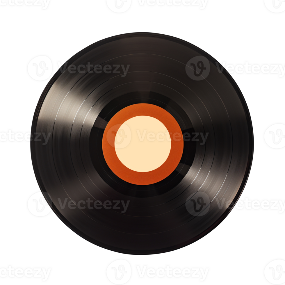 ai gerado vinil registros isolado em transparente fundo png