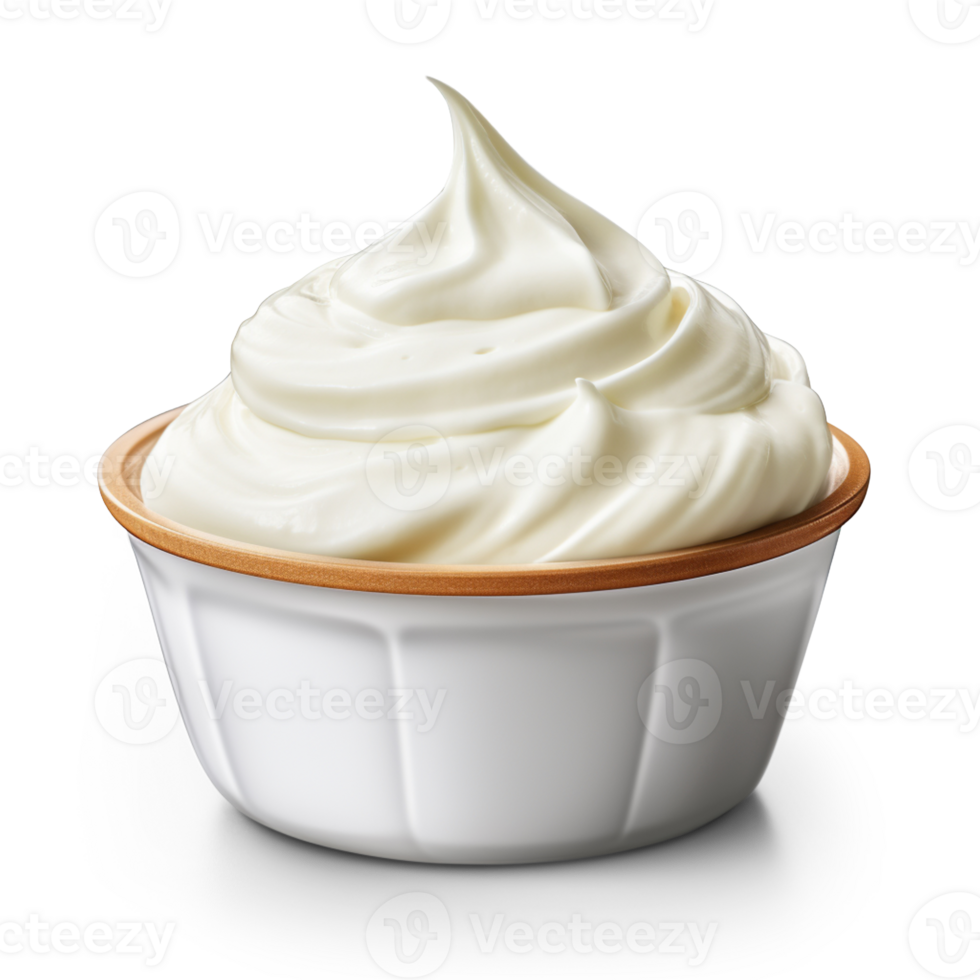 AI generated Greek yogurt isolated on transparent background png