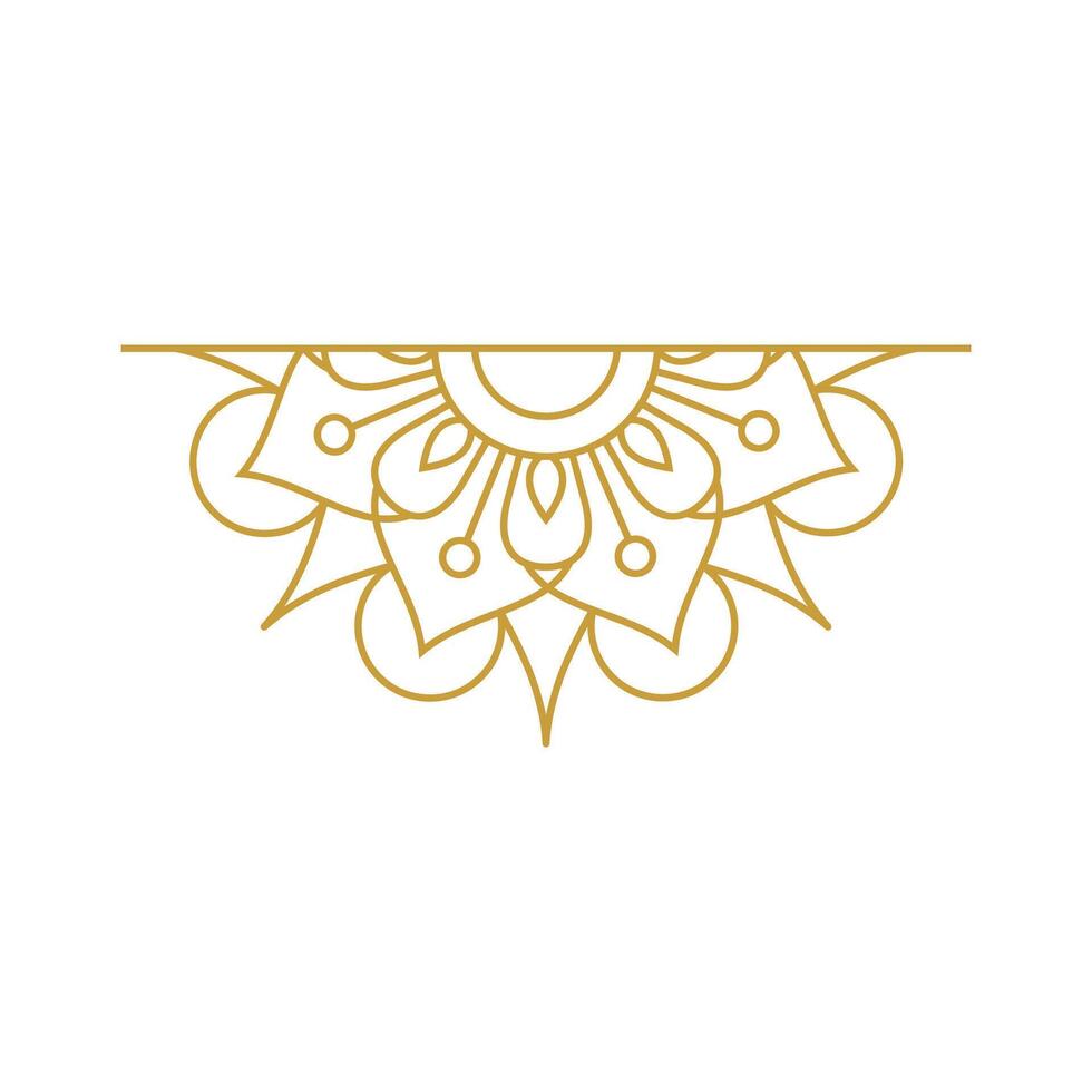 Mandala Wedding Ornament Gold Vector Design