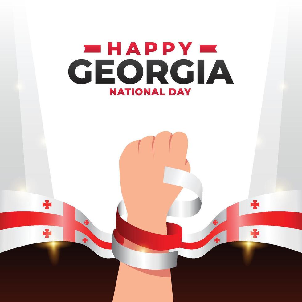 Georgia nacional día diseño ilustración colección vector