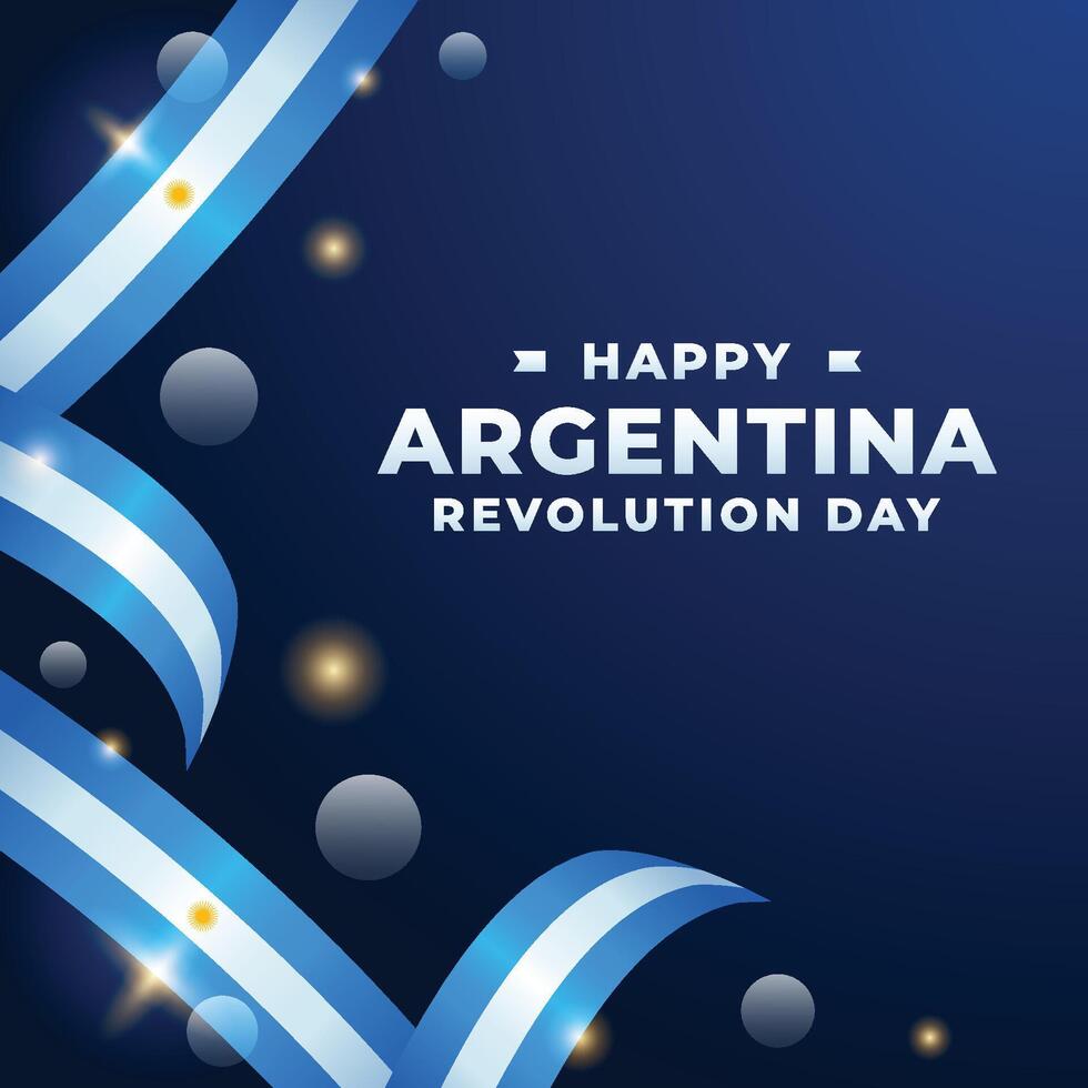 Argentina Revolution day design illustration collection vector