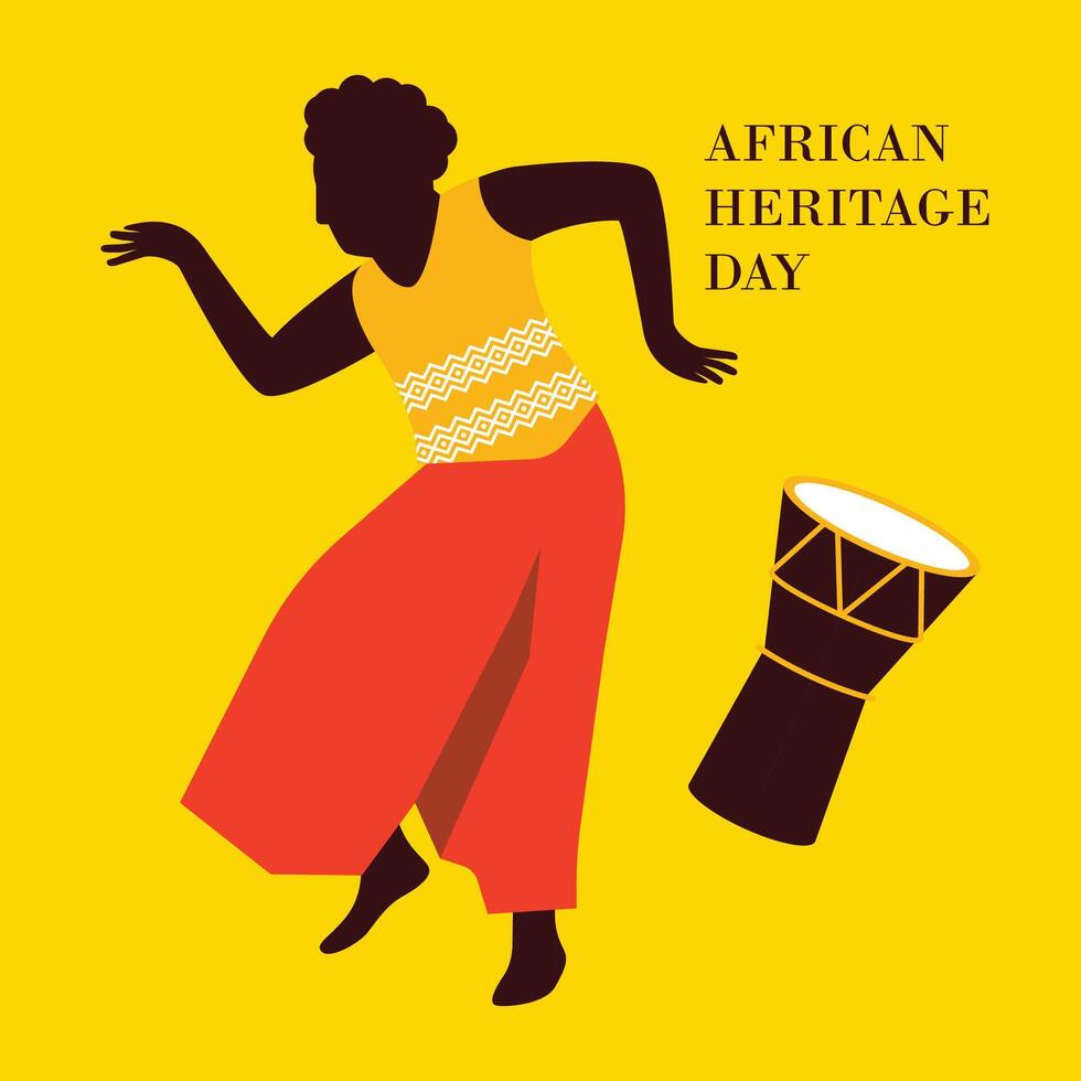 African world Heritage day element vector