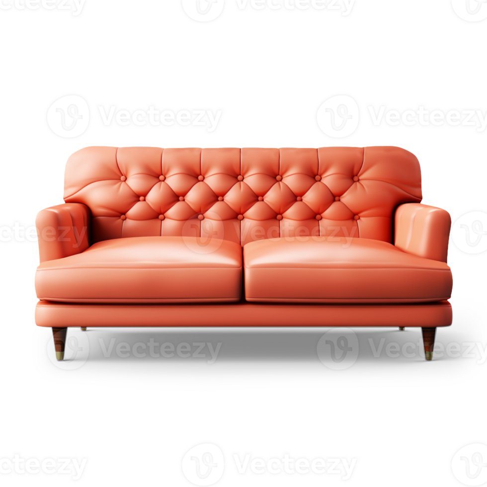 AI generated Modern sofa isolated on transparent background png