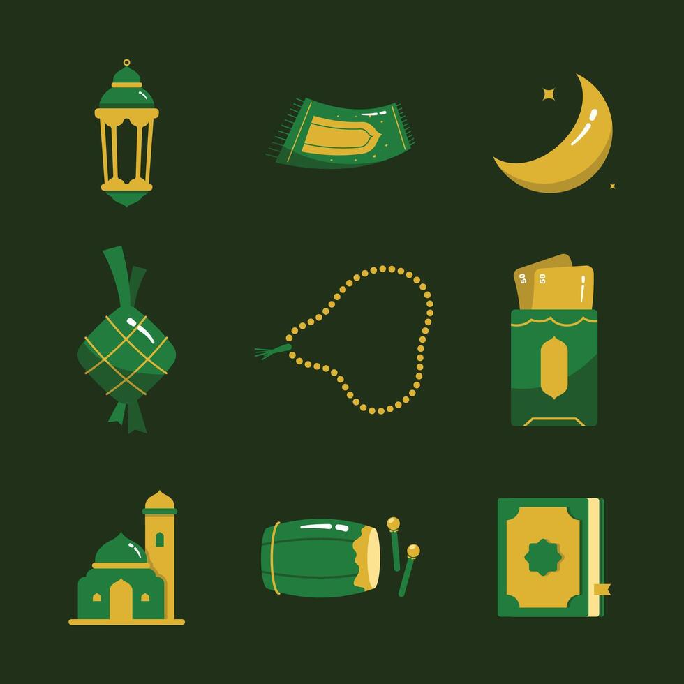 eid Mubarak elemento diseño colección conjunto vector