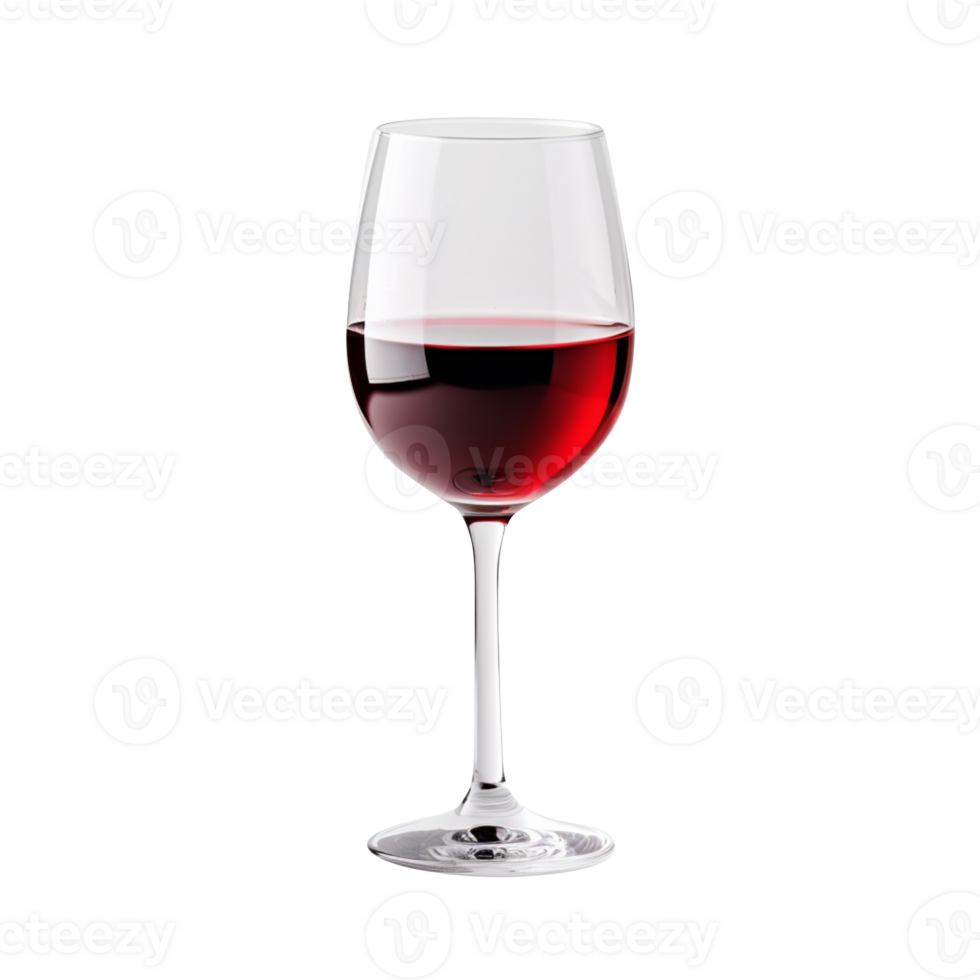 AI generated A glass of red wine isolated on transparent background png