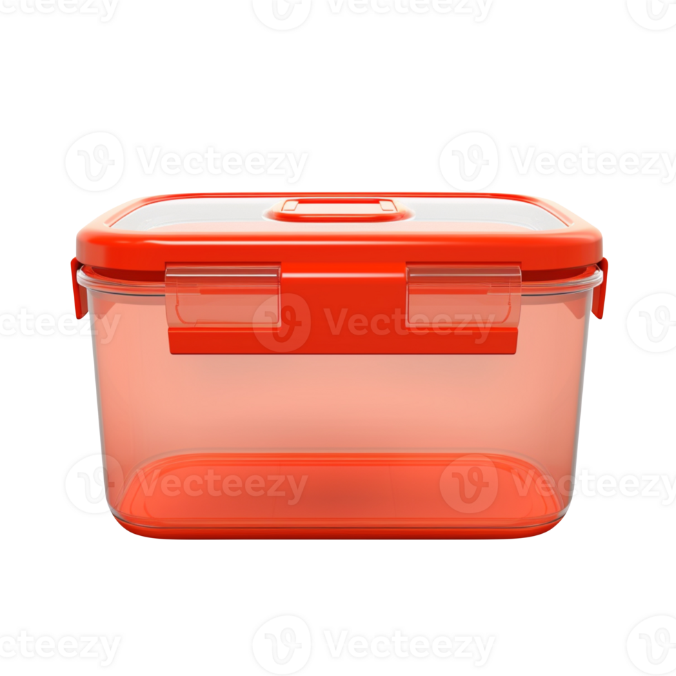 AI generated Plastic food storage container isolated on transparent background png