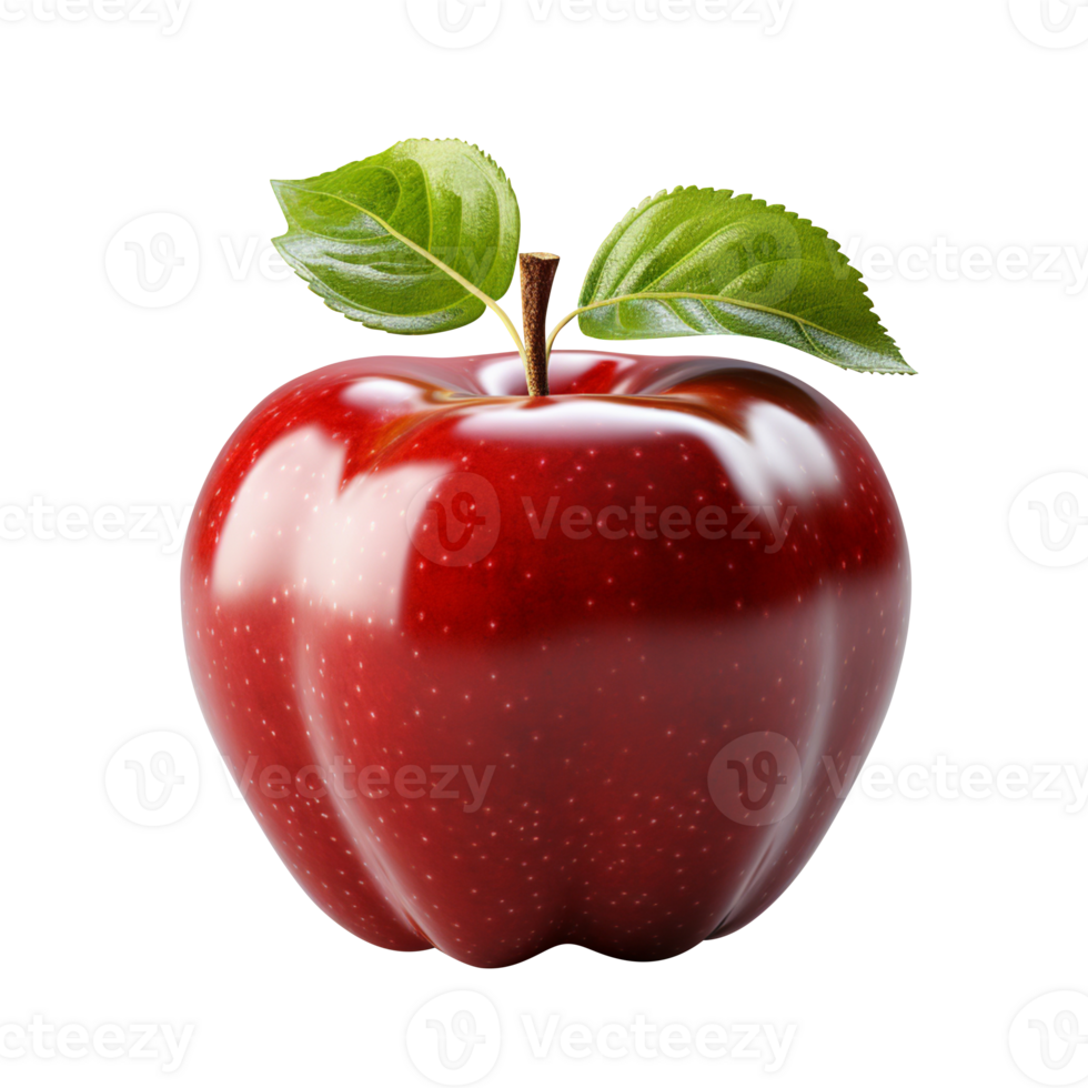 AI generated Red apple isolated on transparent background png