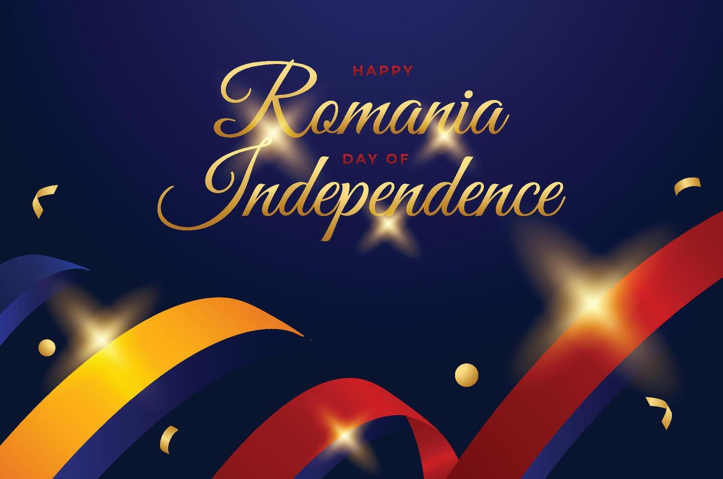 Romania Independence day design illustration collection vector