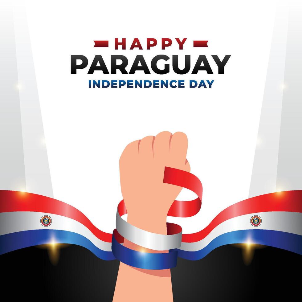 paraguay independencia día diseño ilustración colección vector