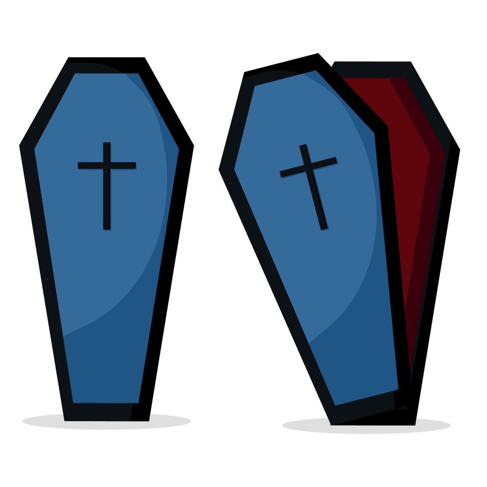 coffin for funeral icon. Death and funerals vector illustration.