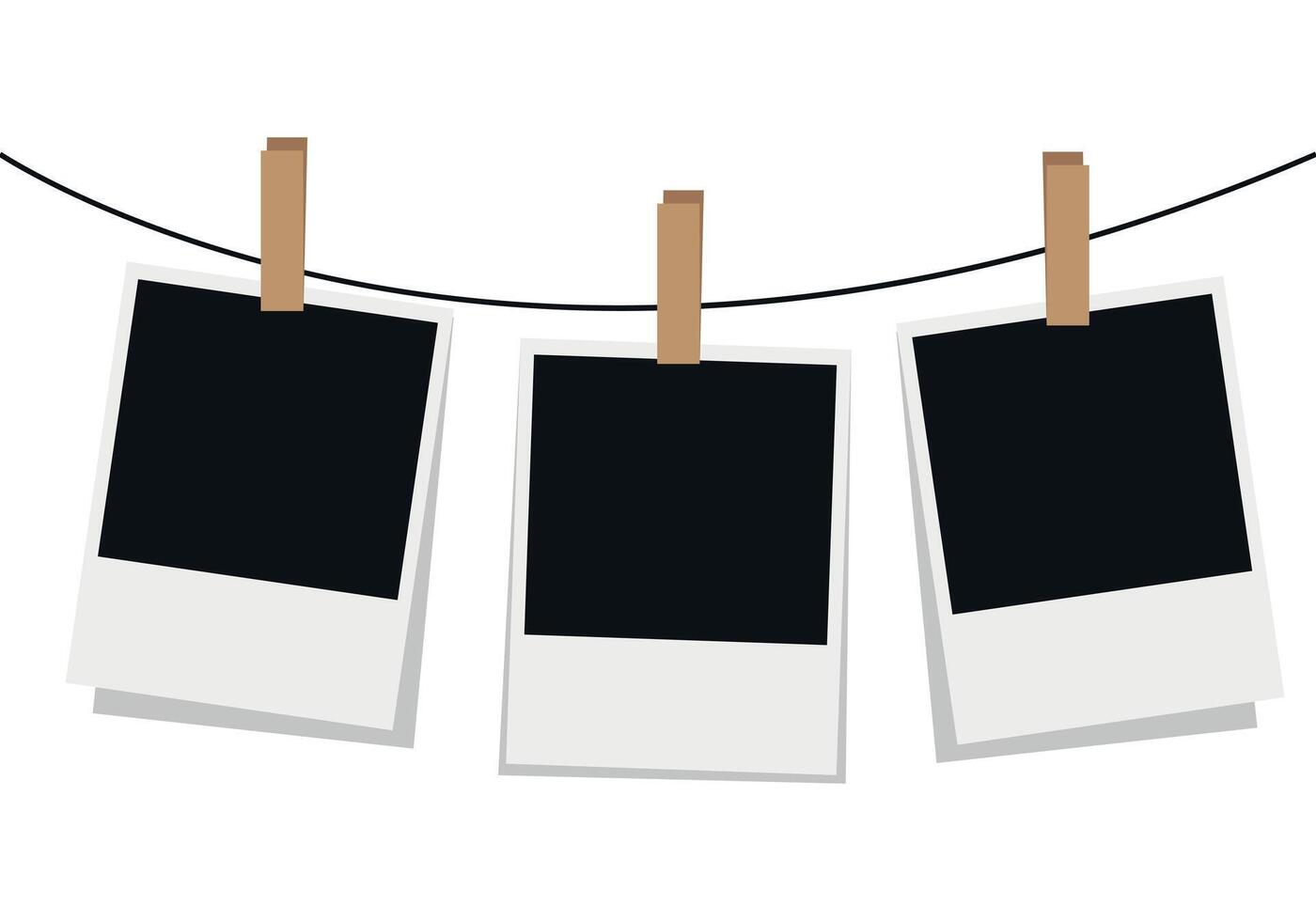 blank photo frame isolated. vector illustration