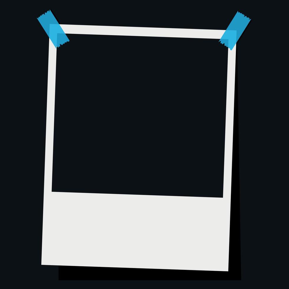 blank photo frame isolated. vector illustration